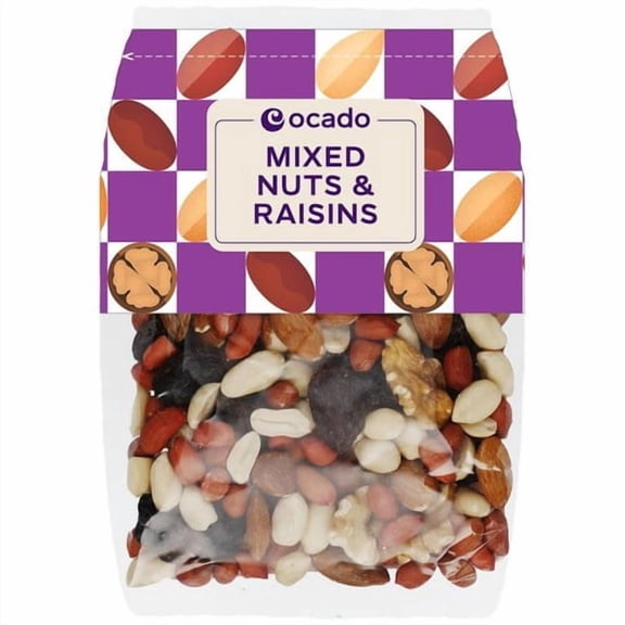 Ocado Mixed Nuts & Raisins 200g, British Import (Pack of 3)