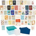 thumbnail image 1 of All Occasion Boxed Set of Assorted Blank Greeting Cards with Card Organizer (Pack of 100)—Birthday, Thank You, Congratulations, Wedding, Baby, Thinking of You, Sympathy, 1 of 7