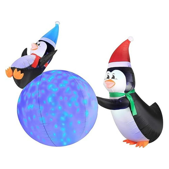 Occasions Christmas 6 Foot Inflatable Penguins with Swirling Lights(28840)