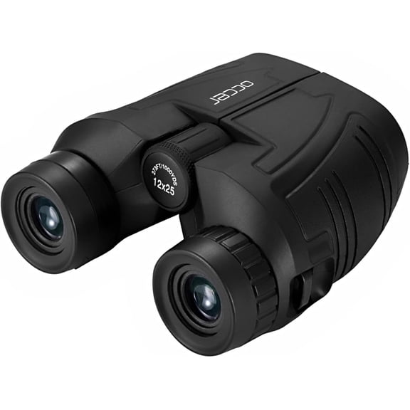 Occer 12x25 Compact Binoculars with Low Light Vision Large Eyepiece, Portable Binos for Bird Watching Hunting Travel