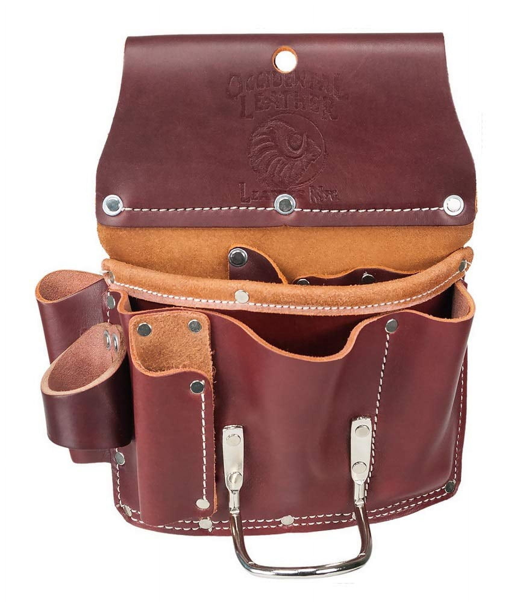Occidental Leather Pro Drywall Tool Belt Set - 21 Pockets, Top-Grain Leather, Made In USA, For Lathers & Drywall Pros