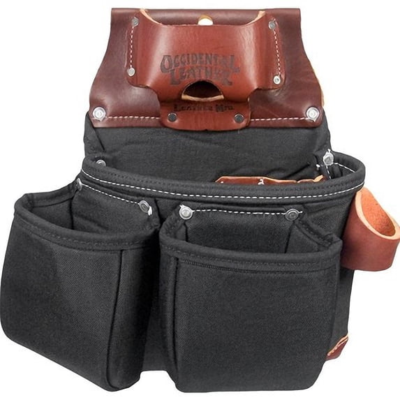 Occidental Leather B8018DB Black OxyLights 3 Pouch Tool Bag with Tape Holder