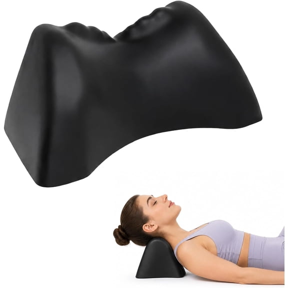 Occipital Release Massage Tool with a contoured support surface for the neck and upper back,