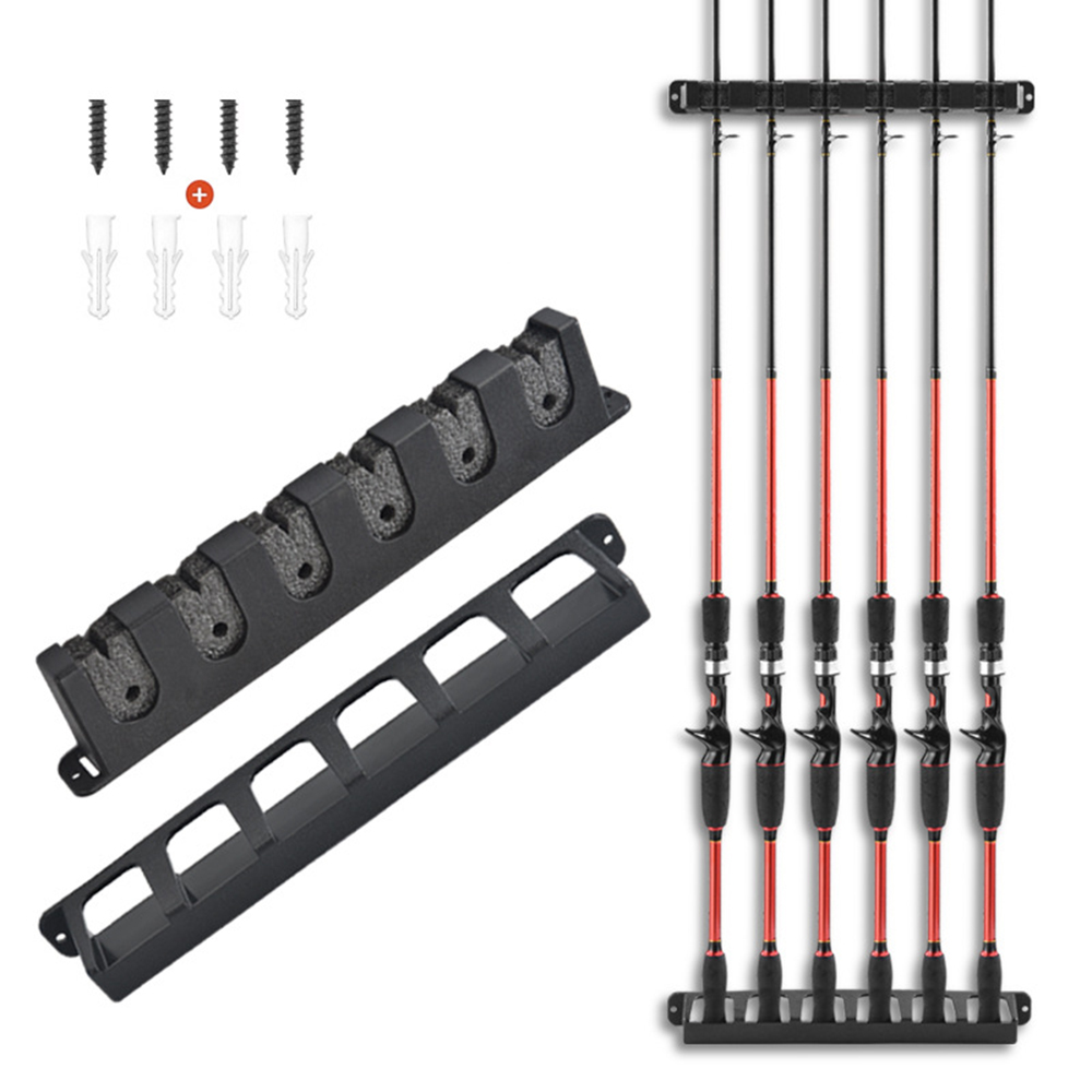 Occkic Fishing Rod Holders Vertical Rod Rack Fishing Pole Holders for Garage Wall Ceiling Rod