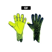 Occkic Goalkeeper Gloves Soccer Goalie Gloves for Youth Adult, Latex Breathable Thickened, Green Size 6