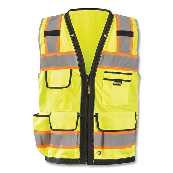 Occu Nomix 561-LUX-HDS2T-Y2X Heavy-Duty Surveyor Vest - Class 2 Type R, Polyester - Yellow - 2XL