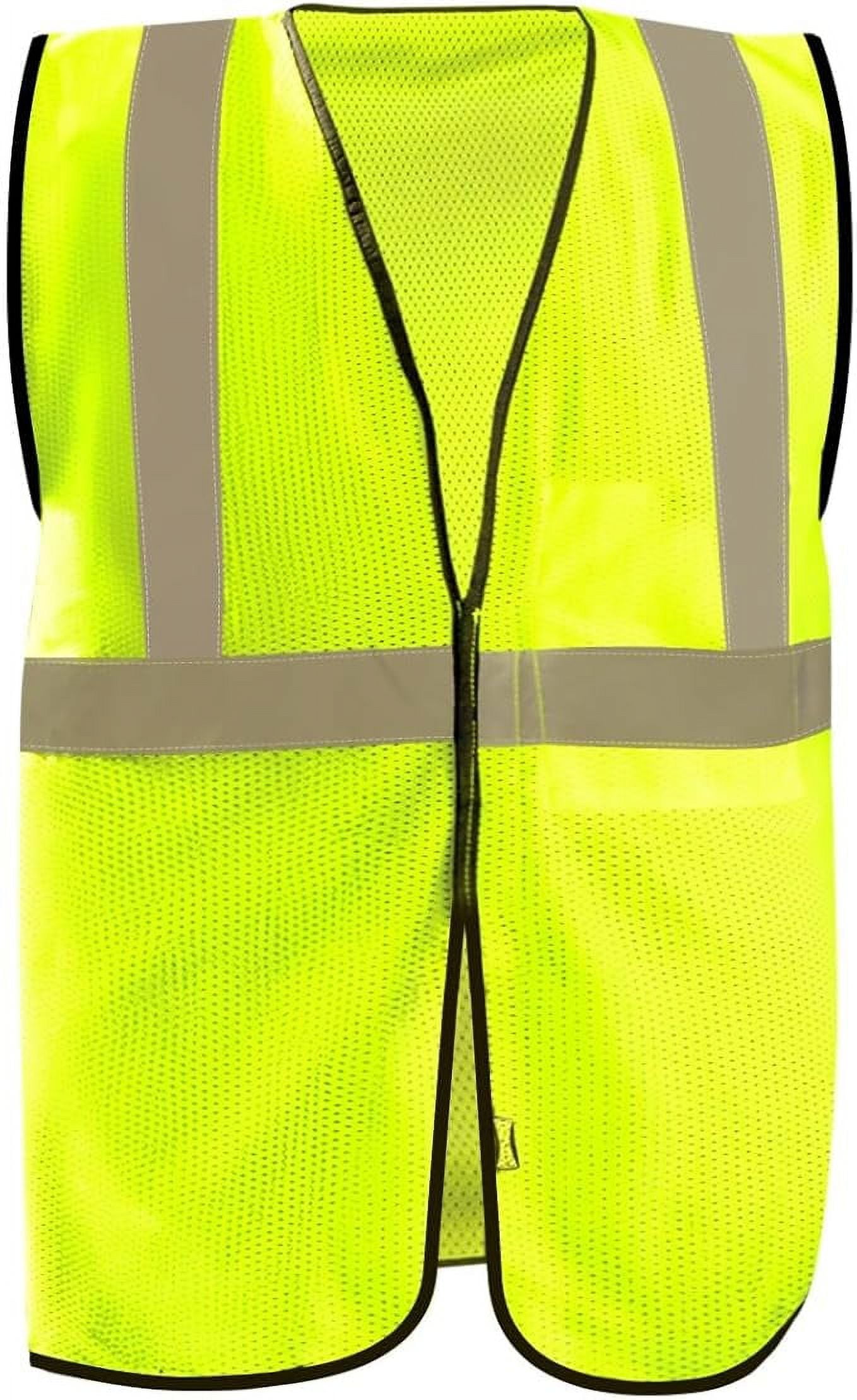 OccuNomix Safety Vest for Men, High Visibility, Class 2, 2" Reflective Tape, Ultra Light 3.8 oz