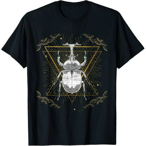 Occult Beetle T-Shirt – Mysterious Animal Insect Bug Tee for Nature & Gothic Style Fans