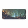 thumbnail image 1 of Occult Computer Mouse Pad, Whimsical Forest Reflection in Lake Deep Dark Surreal Illustration, Rectangle Non-Slip Rubber Mousepad X-Large, 35" x 15" Gaming Size, Brown Teal, by Ambesonne, 1 of 2
