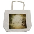 thumbnail image 1 of Occult Forest Shopping Bag, Misty Spot Deep down in the Woodlands Sunbeams, Eco-Friendly Reusable Bag for Groceries Beach and More, 15.5" X 14.5", Cream, by Ambesonne, 1 of 2