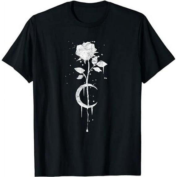 Occult Moon Rose Witchcraft - The Witch Vintage Gothic Short Sleeve T-Shirt
