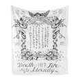 thumbnail image 1 of Occult Soft Flannel Fleece Throw Blanket, Gothic Medieval Magic and Spell Eternal Life Chart Themed Artwork, Cozy Plush for Indoor and Outdoor Use, 50" x 70", White Black, by Ambesonne, 1 of 6