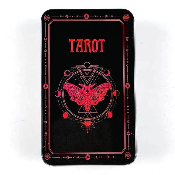 Occult Tarot In A Tin Metal Box Tarot Deck With PDF Guide Book Fate Divination Cards Game,Great For Beginners & Party Games