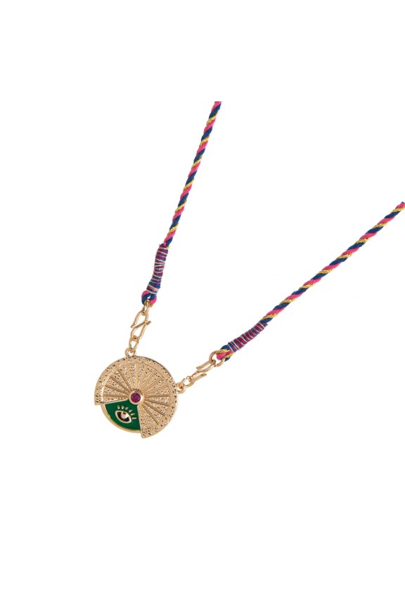 Occult Theme Rotatable Pendant Necklace Adjustable Length Clavicle Chain Fashion Statements Stylish Jewelry Gift