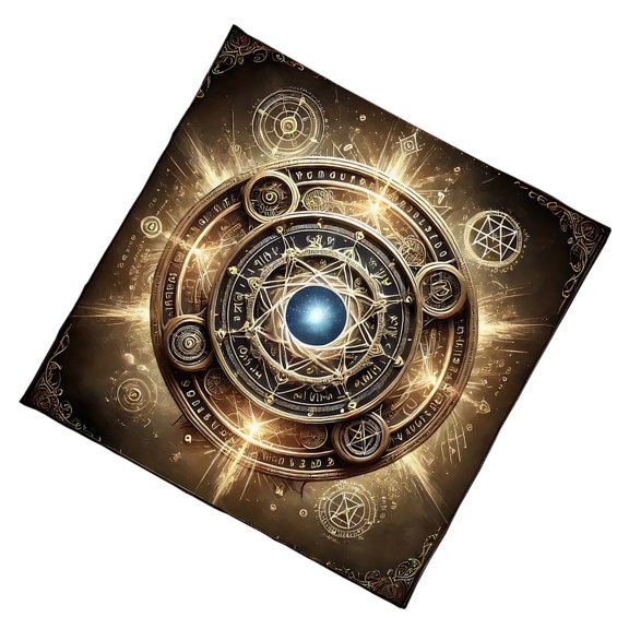 Occult Themed Tarots Spread Cloth Fleece Texture 50x50cm/60x60cm/75x75cm 3 Size Mystical Theme Suitable for Travel Use