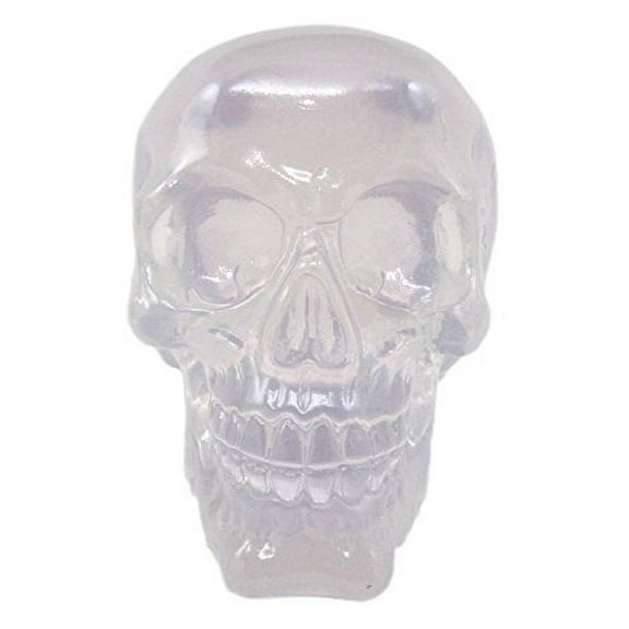 Occult Witchcraft Shrine Clear Acrylic Resin Translucent Skull Figurine 6"L