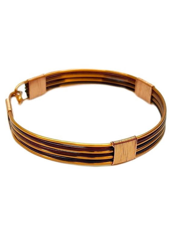 Elephant Hair Bracelet (3-Tail Hair) | Copper Bracelet Kada for Men/Women | Handmade with Vedic Rituals for Powerful Divination and Protection