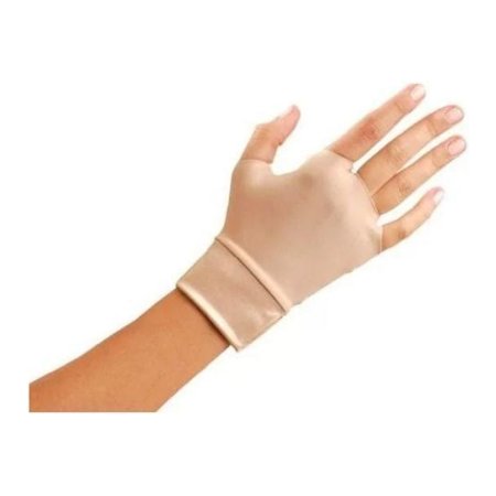 Occumitts Support Gloves, Hand and Wrist Support, Nylon/Spandex, Fingerless, Relieve Pain, Stiffness and Hand Fatigue, Beige, 1 Each (Small) MS-87381
