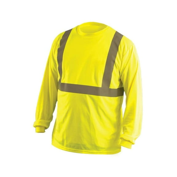 Occunomix Hi-Vis Yellow Class 2 Classic Wicking Birdseye T-Shirt Long Sleeve 4X