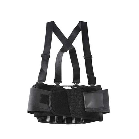 Ok-1 Back Support w/Suspenders,Black,2XL OK-200S-2X