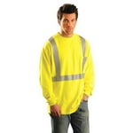 Occunomix LUX-LST2/FR-Y2X Classic Standard Occlux Ansi Long Sleeve T-Shirt with Pocket, Flame Resistant, ANSI Class 2, 2X-Large, Yellow (High Visibility)