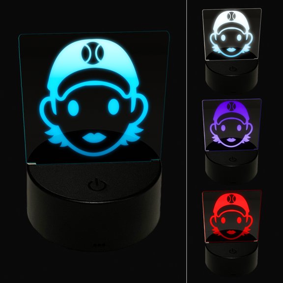 Occupation Athlete Softball Woman Icon LED Night Light Sign 3D Illusion Desk Nightstand Lamp