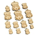 thumbnail image 1 of Occupation Chef Cook Woman Icon Wood Mini Charms Shapes DIY Craft Jewelry - With Hole - Various Sizes (16pcs), 1 of 7
