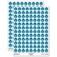thumbnail image 1 of Occupation Customer Service Woman Icon 200+ Round Stickers - Light Blue - Gloss Finish - 0.50" Size, 1 of 3