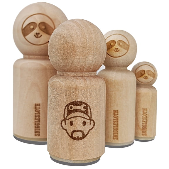 Occupation Mechanic Engineer Man Icon Rubber Stamp for Scrapbooking Crafting Stamping - Medium 1 Inch