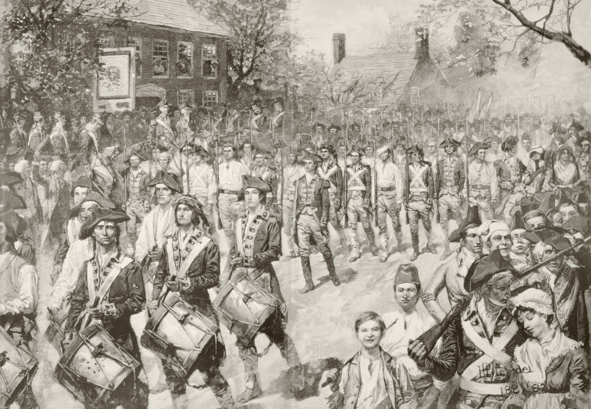 Occupation Of New York By American Troops November 25 1783 From Album Artistico Published Circa 1890 Canvas Art - Ken Welsh Design Pics (17 x 12)