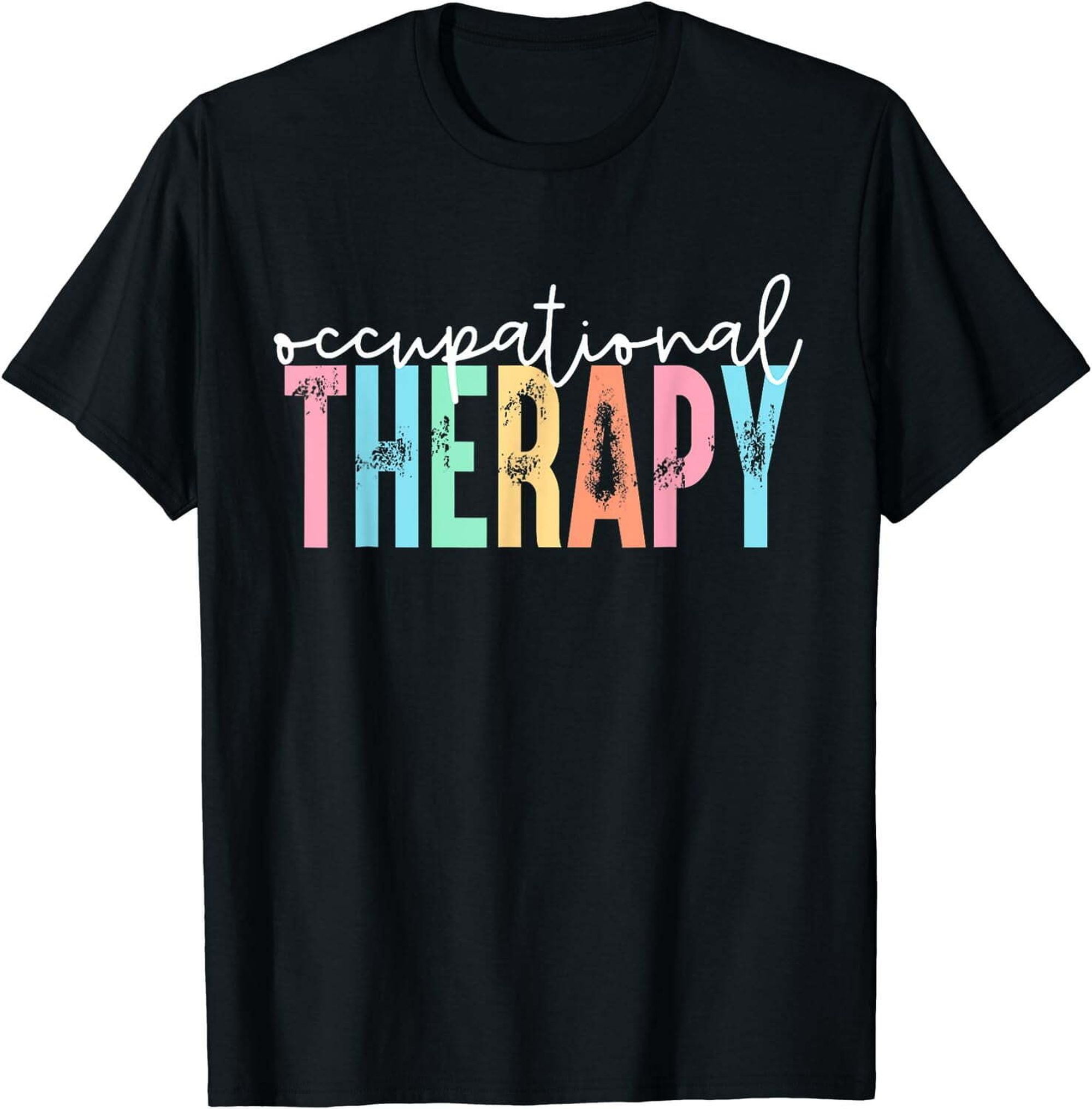 Occupational Therapy Month Retro OT Nurse Tee Vintage Black