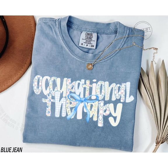 Occupational Therapy Shirt Coquette Bow OT Tshirt Floral Occupational Therapist Shirts Gif