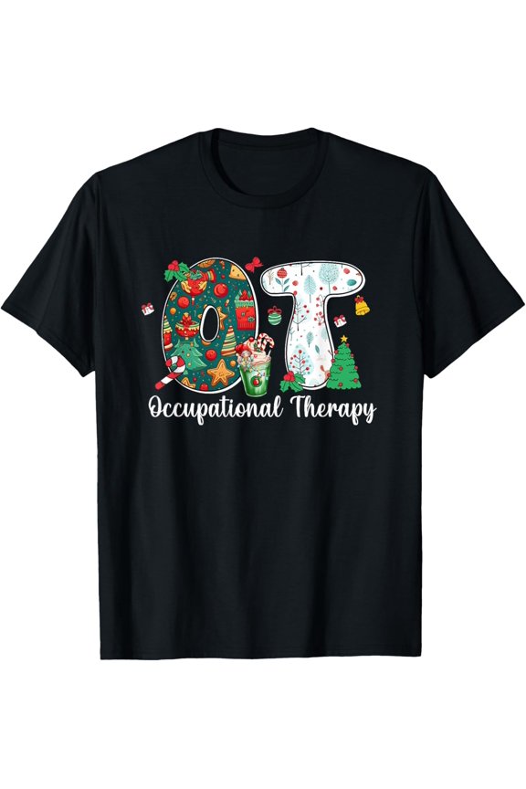 Occupational Therapy Therapist Christmas Ot OTA Men Women T-Shirt Tee