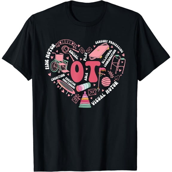 Occupational Therapy Valentines Day Design Cool OT Therapist T-Shirt