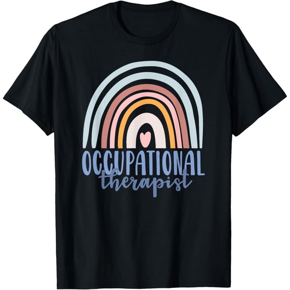 Occupational Therapy Worker OT Boho Rainbow Retro Gift T-Shirt