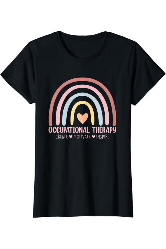 Occupational Therapy Worker OT Boho Rainbow Retro Gifts T-Shirt