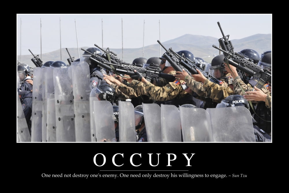 Occupy Inspirational Quote and Motivational Poster Canvas Art - Stocktrek Images (34 x 23)