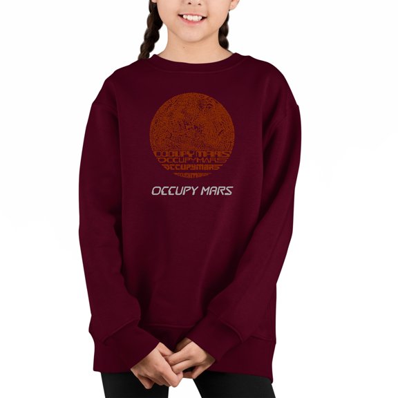 Occupy Mars - Girl's Word Art Crewneck Sweatshirt