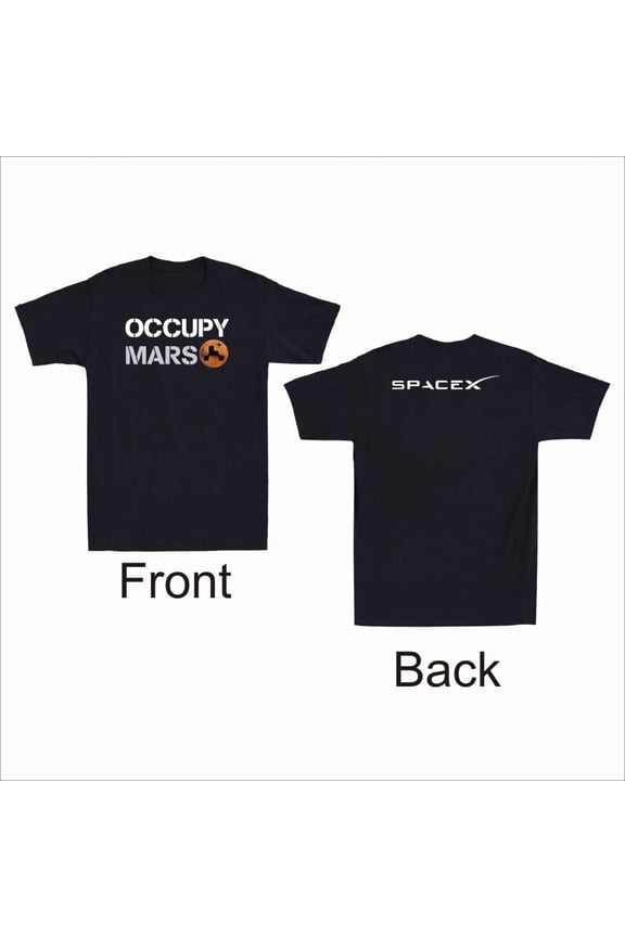 Occupy Mars Space Explorer Astronaut Universe Front & Back Men's T-Shirt