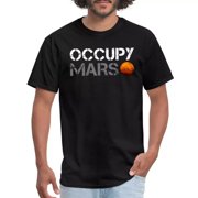 Occupy Mars Space Planet Nerdy Mens T-Shirt