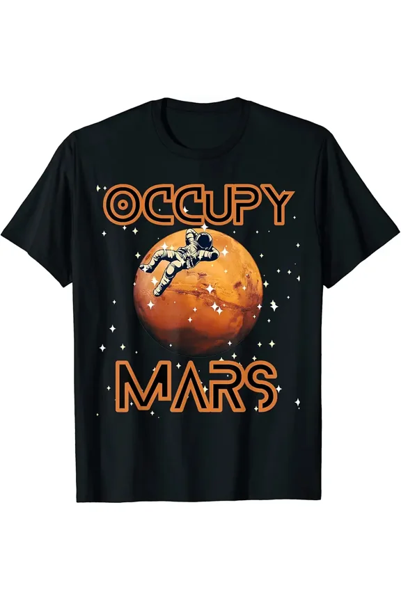 Occupy Mars Space Science Rocket Stars T-Shirt