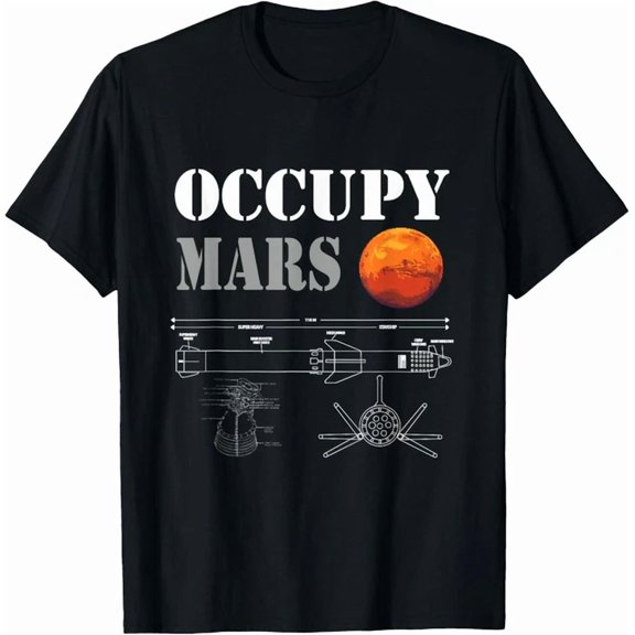 Occupy Mars Starship Rocket T-Shirt