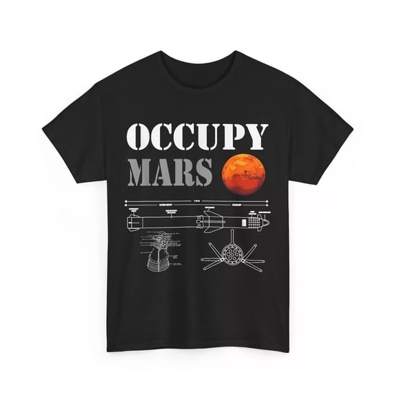 Occupy Mars starship rocket T-Shirt