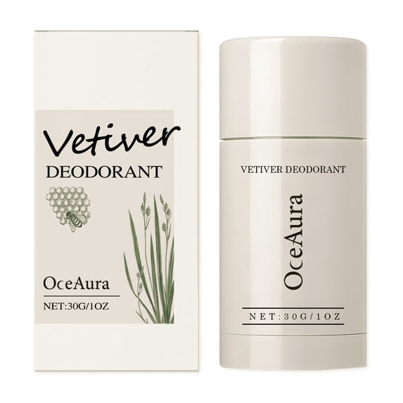 OceAura Vetiver Deodorant Stick, Natural Fragrance Gentle Clean Deodorant Refreshing Easy To Apply Balm
