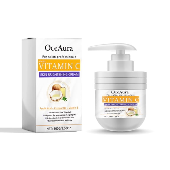 OceAura Vitamin C Skin Brightening Cream, Repair Dry Dull Skin Hydrating Moisturizing Smooth Skin Brightening Cream