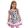 thumbnail image 1 of Ocealan Big Girls Princess Cow Printed Dance Dress School Party Ballet Dancewear BlacK White 10, 1 of 7