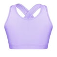 thumbnail image 1 of Ocealan Girls Crisscross Back Sports Bra Gymnastics Dance Sports Crop Top Yoga Shirts Lavender 4, 1 of 5