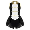 thumbnail image 1 of Ocealan Girls Ringmaster Circus Show Dancewear Sleeveless Leotard Tail Skirts Lion Tamer Uniform Black 14, 1 of 7
