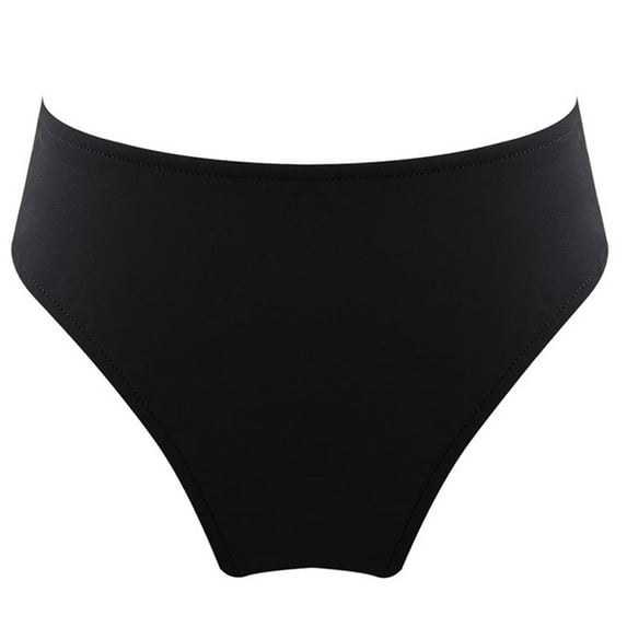 Ocealan Kids Girls Solid Color Bikini Brief Triangle Swim Bottoms Bathing Shorts Swimwear A-Black 12