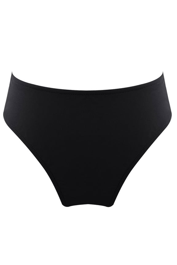 Kids Girls Solid Color Bikini Brief Triangle Swim Bottoms Bathing Shorts Swimwear A-Black 4